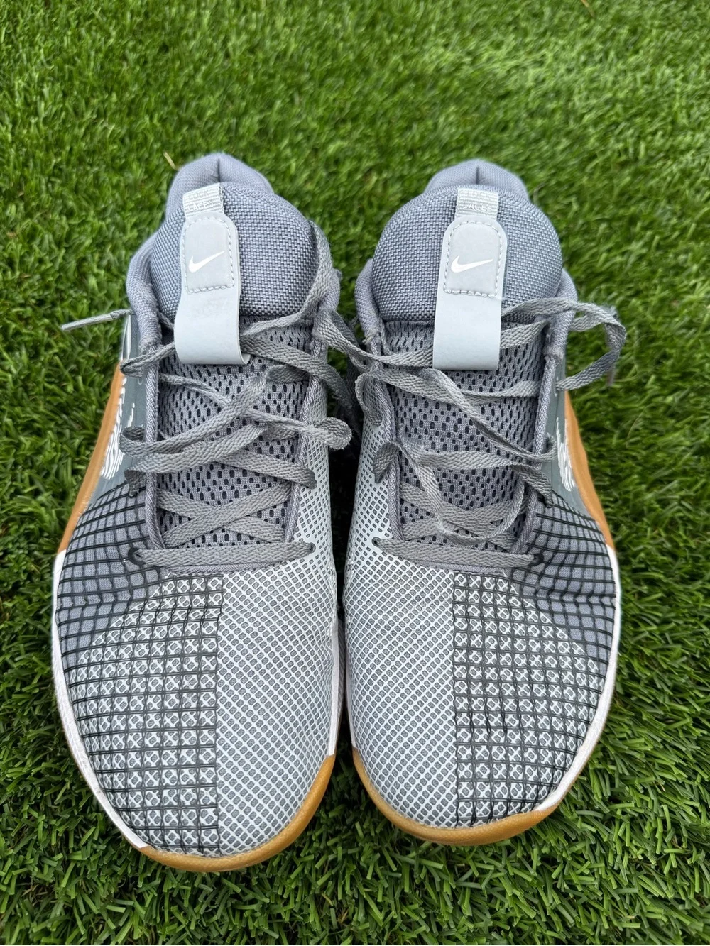 Nike Gray Athletic Training Shoes with Gum Outsole
